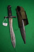 Spanish WWII Bolo Bayonet with Steel Sheath