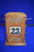 1930’s Oak Perpetual Desk Calendar