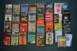 Thirty James Bond Paperback Novels, plus Assorted Paperbacks