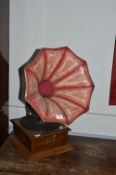 Vintage Gramophone with Horn