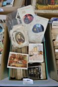 Box of Cigarette Cards Including Oversized plus Silks