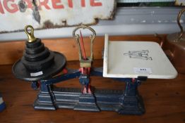 Vintage Avery Cast Iron and Ceramic Scales