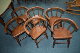 Set of Six Bentwood Sunday School Chairs