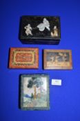 Four Inlaid Chinese Boxes