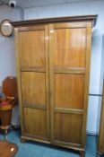 Edwardian Mahogany Double Wardrobe