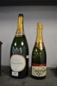 Two Signed Champagne Bottles One by Geoff Boycott
