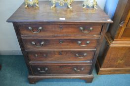 Georgian Mahogany Small Four Drawer Chest