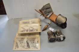 Victorian Stereoscopic Viewer with South African Mining Views, plus Opera Glasses