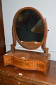 Edwardian Inlaid Serpentine Front Dressing Mirror