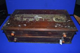 Clarkes Sewing Cotton Shop Counter Twin Drawer Cabinet