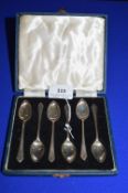 Cased Set of Six Mappin & Webb Silver Teaspoons – Sheffield 1956/7, 54g total