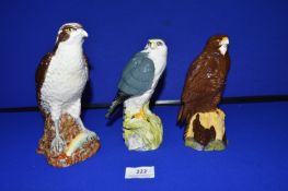 Three Royal Doulton Whyte & Mackay Birds of Prey Whiskey Decanters