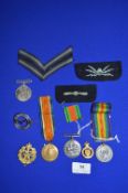 Military Medals Including Two First World War Silvers