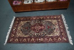 Wool and Silk Hand Woven Rug