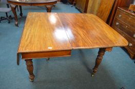 Vic Extending Mahogany Dining Table with Drop Ends and One Extra Leaf