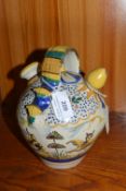 Majolica Hand Painted Jar