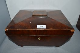 Walnut Veneered Victorian Sewing Box and Contents
