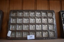 Vintage Chocolate Mould Fleur de Lys Design