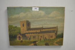 Oil on Canvas Church Study