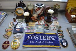 Beer Pump Lights, Pump Labels, and Assorted Brewery Ephemera