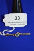 9ct Gold Bar Brooch ~1.8g
