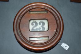 1930’s Oak Perpetual Wall Calendar (requires restoration)