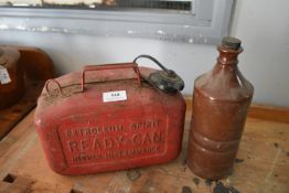 Vintage Petrol Can and Ink Bottle