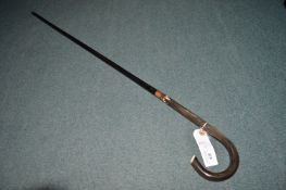 Ebonised Walking Sticks with Horn Handle