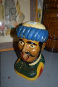Small Painted Pottery Comical Head