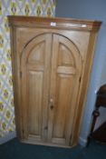 Reclaimed Pine Gothic Style Corner Cupboard