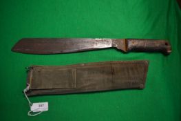 WWI British Military Machete with Canvas Sheath