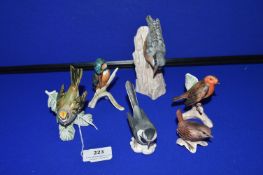 Six Small Goebel Bird Figures