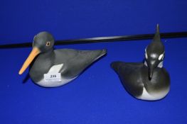Two Small Helmsdale Pottery of Scotland Figures - Oyster Catcher, and Lapwing