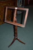 Victorian Turned Mahogany Music Stand on Tripod Base