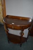 1930’s Halfmoon Oak Hall Table