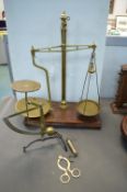 Victorian Brass Scales, Postal Scales, etc.