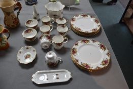 Assorted Royal Albert Country Roses Cups, Plant Pots, etc. 22pcs