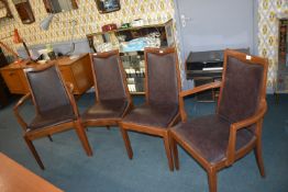 Set of Four 1970’s G-Plan Chairs Two Diners and Two Carvers