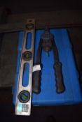 *Bluespot Pop Rivet Gun, and an 18” Spirit Level