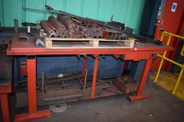 *Engineers Workbench Containing Assorted Steel Offcuts