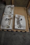 *Three White Ceramic Wash Hand Basins