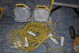 *Two 110v Work Lamps and Assorted 110v Extension Leads