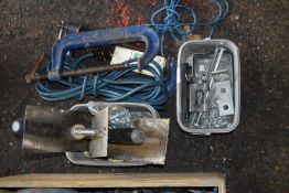 *240v Extension Lead, Pair of Record G-Clamps, Floor Adhesive Trowels, etc.