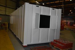 *32ft x 10ft Partly Constructed Steel Security Cabin Serial No. 52693 with Side Door (requires
