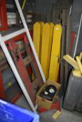 *Assorted Pallet Truck Components, Yellow Safety Posts, etc.