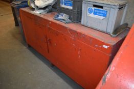 *Steel Two Door Storage Cabinet 200x50xm x 92cm high Containing Various Disposable Overalls, and