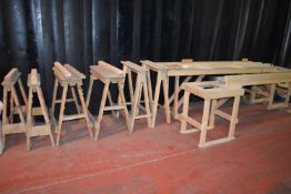 *Assorted Wood Trestles, Chop Saw Tables, etc.