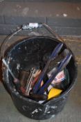 *Bucket Containing Hand Tools