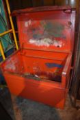 *Red Metal Security Chest on Castors 95x60cm x 80cm tall