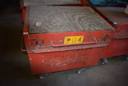 *Red Metal Security Chest on Castors 95x65cm x 80cm tall